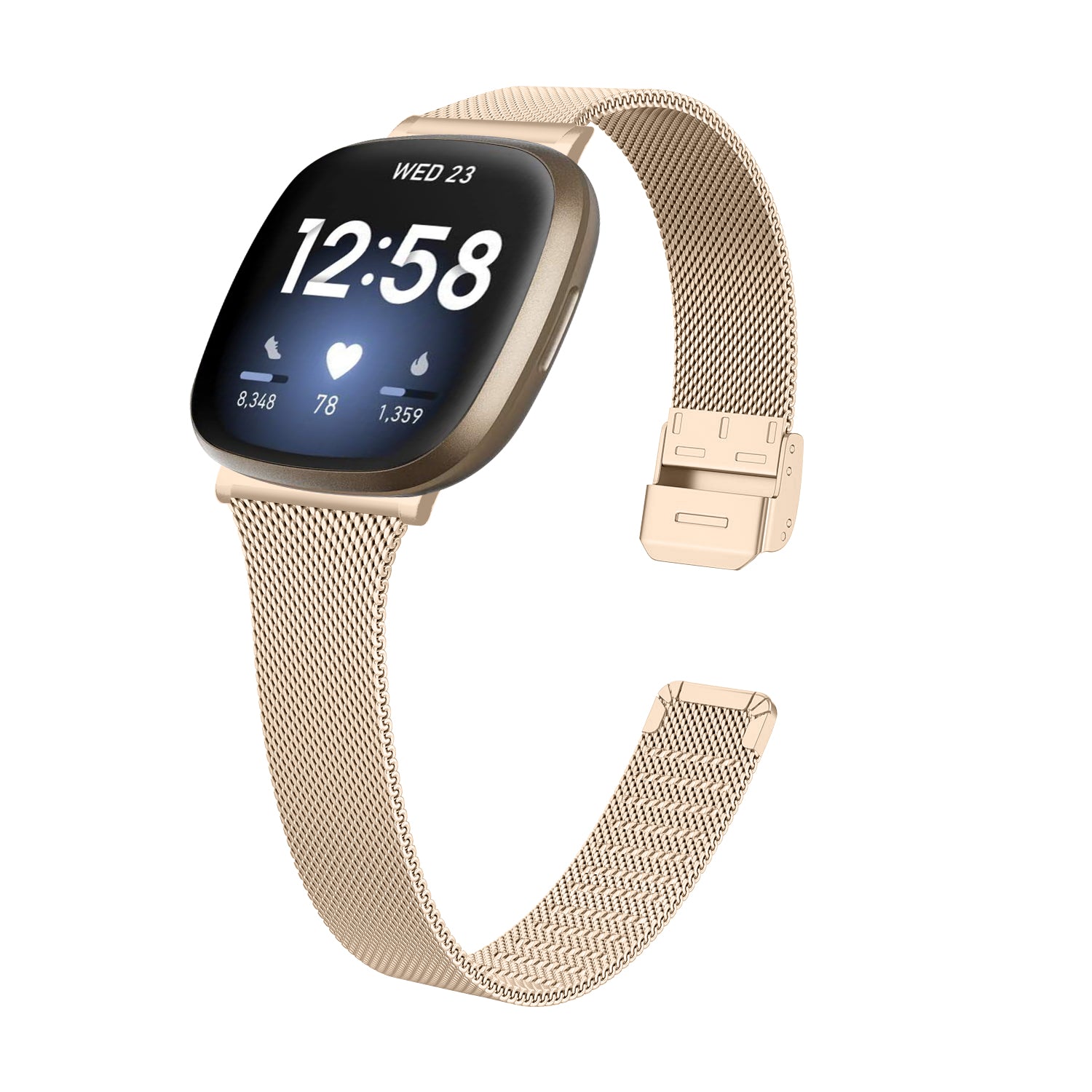 For Fitbit Versa 4 Sense 2 Watch Strap Stainless Steel Milanese Smart Band Watch Strap Replacement For Fitbit Versa 4 Sense 2 Watch Strap Stainless Steel Milanese Smart Band Watch Strap Replacement